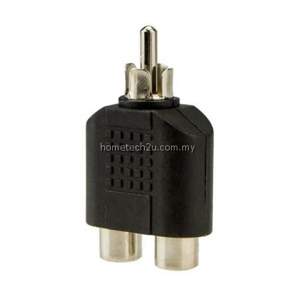 RCA jack Y Splitter AV Audio Video Plug Adapter 1 Male to 2 Female Converter RCA jack Y Splitter AV Audio Video Plug Adapter 1 Male to 2 Female Converter