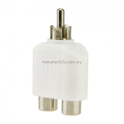 RCA jack Y Splitter AV Audio Video Plug Adapter 1 Male to 2 Female Converter RCA jack Y Splitter AV Audio Video Plug Adapter 1 Male to 2 Female Converter