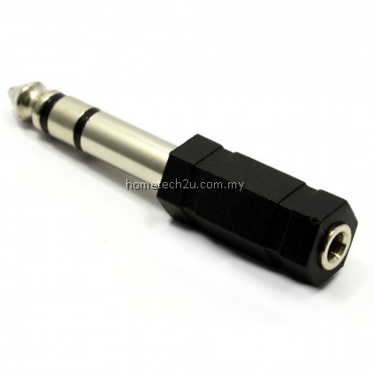Stereo audio 6.5mm Male Plug connector to 3.5mm Female Jack connector