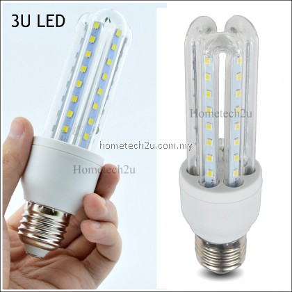 E27 9W 12W 3U Shaped LED Corn Lamp White Light 6500K Energy Saving Down light E27 9W 12W 3U Shaped LED Corn Lamp White Light 6500K Energy Saving Down light