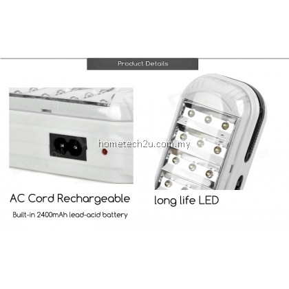 DP LED-714 Rechargeable 2.94W 110lm 6000K 42-LED White Light 2-Mode Emergency Light DP LED-714 Rechargeable 2.94W 110lm 6000K 42-LED White Light 2-Mode Emergency Light