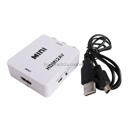 Mini HD Video Converter Box HDMI to RCA AV/CVSB L/R Video HDMI TO AV Adapter Mini HD Video Converter Box HDMI to RCA AV/CVSB L/R Video HDMI TO AV Adapter