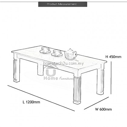 UHome Elegant Solid Wood Coffee Table UHome Elegant Solid Wood Coffee Table