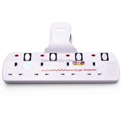 Eurosonic T-Way Adaptor Adaport with Neon Light and Surge Protector - 4 Gang Eurosonic T-Way Adaptor Adaport with Neon Light and Surge Protector - 4 Gang