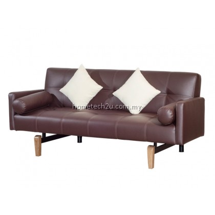 Bosnia PU Three Saet Arm Rest Sofa Bed With 2 Pillow And Bolster (PU BROWN) Bosnia PU Three Saet Arm Rest Sofa Bed With 2 Pillow And Bolster (PU BROWN)