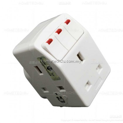 High Quality Wall 13A 3 Way Three Way Adaptor Adapter With Neon Switch Plug Kepala 3 Tiga (Sirim Approved) High Quality Wall 13A 3 Way Three Way Adaptor Adapter With Neon Switch Plug Kepala 3 Tiga (Sirim Approved)