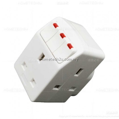 High Quality Wall 13A 3 Way Three Way Adaptor Adapter With Neon Switch Plug Kepala 3 Tiga (Sirim Approved) High Quality Wall 13A 3 Way Three Way Adaptor Adapter With Neon Switch Plug Kepala 3 Tiga (Sirim Approved)