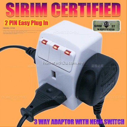 High Quality Wall 13A 3 Way Three Way Adaptor Adapter With Neon Switch Plug Kepala 3 Tiga (Sirim Approved) High Quality Wall 13A 3 Way Three Way Adaptor Adapter With Neon Switch Plug Kepala 3 Tiga (Sirim Approved)