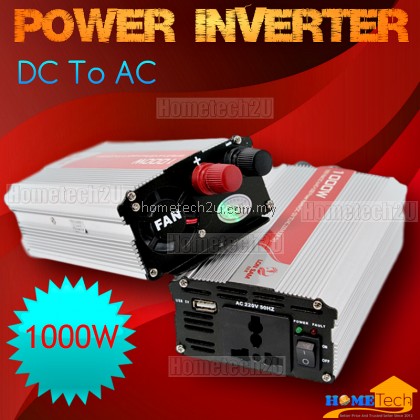 Battery Car Power Inverter 1000 Watt DC 12V to AC 220V +USB 5V Battery Car Power Inverter 1000 Watt DC 12V to AC 220V +USB 5V