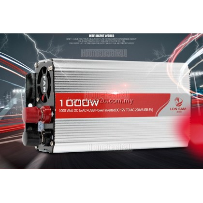 Battery Car Power Inverter 1000 Watt DC 12V to AC 220V +USB 5V Battery Car Power Inverter 1000 Watt DC 12V to AC 220V +USB 5V