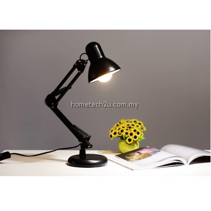 Metal Adjustable Arm Work Office Desk Lamp Table Lamp (Black) Metal Adjustable Arm Work Office Desk Lamp Table Lamp (Black)
