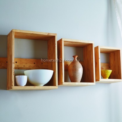 Fancy Square Wooden Wall Living Room Decor Shelf (Set of 3) Fancy Square Wooden Wall Living Room Decor Shelf (Set of 3)