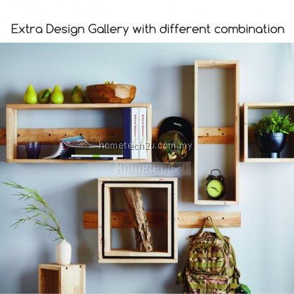 Fancy Square Wooden Wall Living Room Decor Shelf (Set of 3) Fancy Square Wooden Wall Living Room Decor Shelf (Set of 3)