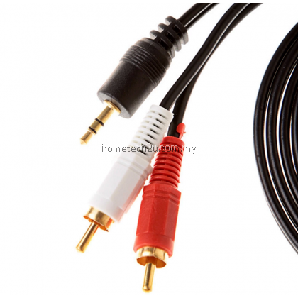 3m/10ft 3.5mm Stereo to 2-RCA Male Plugs AV Audio Video Cable 3m/10ft 3.5mm Stereo to 2-RCA Male Plugs AV Audio Video Cable