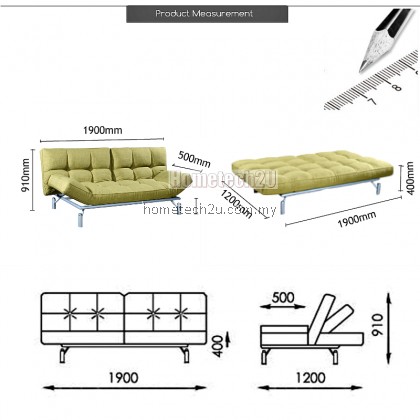 Clo Fashion Fabric Sofa Bed Convertible - Limeade Green Clo Fashion Fabric Sofa Bed Convertible - Limeade Green