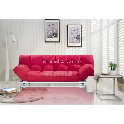 Clo Contemporary 3 Seater Fabric Sofa Bed - Red Clo Contemporary 3 Seater Fabric Sofa Bed - Red