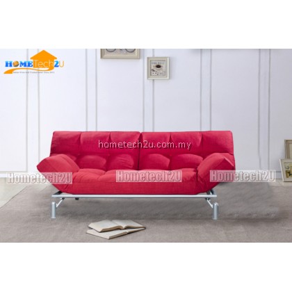 Clo Contemporary 3 Seater Fabric Sofa Bed - Red Clo Contemporary 3 Seater Fabric Sofa Bed - Red