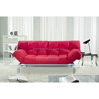 Clo Contemporary 3 Seater Fabric Sofa Bed - Red Clo Contemporary 3 Seater Fabric Sofa Bed - Red