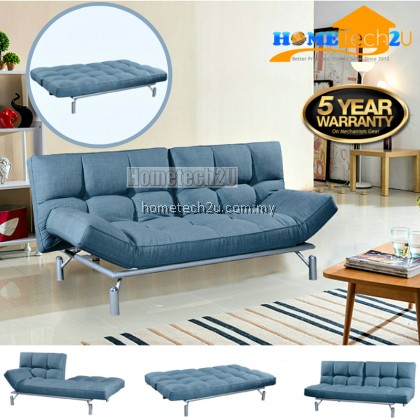 Clo Creative Modern 3 Seater Fabric Sofa Bed - Blue