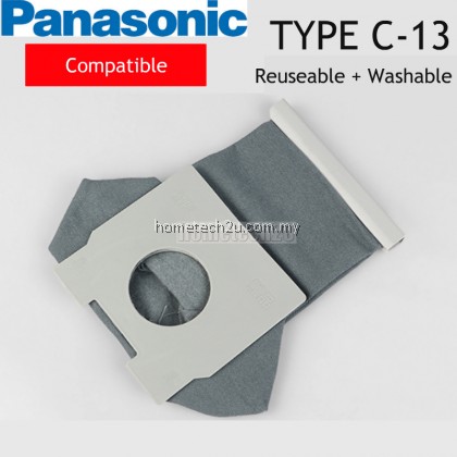 Panasonic Cotton Reusable and Washable Type C-13 Vacuum Dust BagCompatible Panasonic Cotton Reusable and Washable Type C-13 Vacuum Dust BagCompatible
