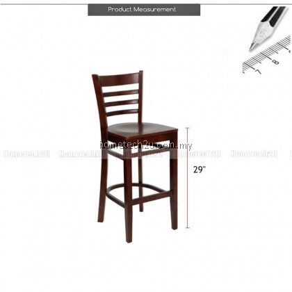 Hometech2u 29" Ladder Back Wooden Restaurant Bar Stool Hometech2u 29" Ladder Back Wooden Restaurant Bar Stool
