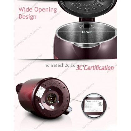 MIDEA JUG KETTLE ANTI SCALD PROTECTION ELEGANT SERIES 1.7L (ELEGANT MAROON) MIDEA JUG KETTLE ANTI SCALD PROTECTION ELEGANT SERIES 1.7L (ELEGANT MAROON)