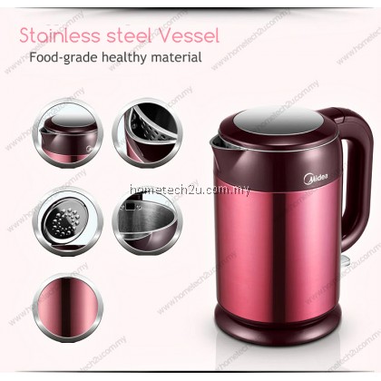 MIDEA JUG KETTLE ANTI SCALD PROTECTION ELEGANT SERIES 1.7L (ELEGANT MAROON) MIDEA JUG KETTLE ANTI SCALD PROTECTION ELEGANT SERIES 1.7L (ELEGANT MAROON)