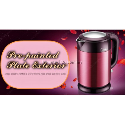 MIDEA JUG KETTLE ANTI SCALD PROTECTION ELEGANT SERIES 1.7L (ELEGANT MAROON) MIDEA JUG KETTLE ANTI SCALD PROTECTION ELEGANT SERIES 1.7L (ELEGANT MAROON)