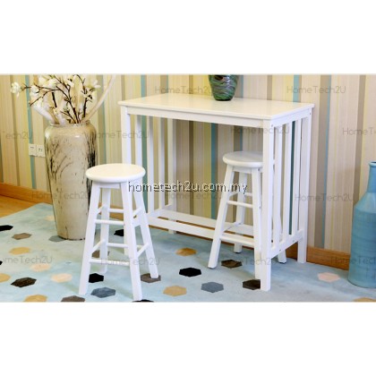 2 Units 24" LAVELLE Grade A Rounded Wooden Bar Stool