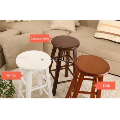 2 Units 24" LAVELLE Grade A Rounded Wooden Bar Stool