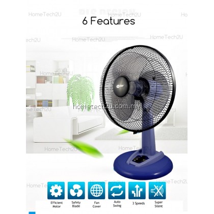 Mastar 16" Inch Table Fan MAS-464TF (Blue) Mastar 16" Inch Table Fan MAS-464TF (Blue)