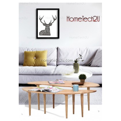 Modern 2 In 1 Bean Connected Coffee Table (Natural)