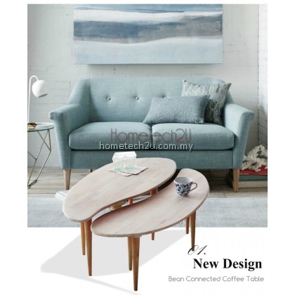 Modern 2 In 1 Bean Connected Coffee Table (Natural)