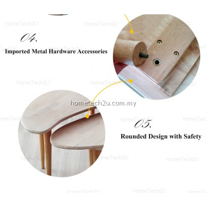 Modern 2 In 1 Bean Connected Coffee Table (Natural)