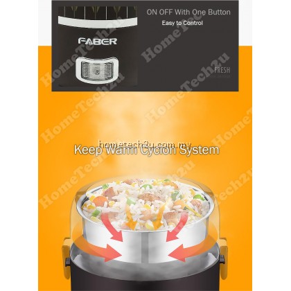 FABER Portable Mini Electric Steamer Lunch Box Portable Food Steamer FABER Portable Mini Electric Steamer Lunch Box Portable Food Steamer
