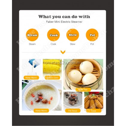 FABER Portable Mini Electric Steamer Lunch Box Portable Food Steamer FABER Portable Mini Electric Steamer Lunch Box Portable Food Steamer