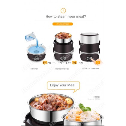 FABER Portable Mini Electric Steamer Lunch Box Portable Food Steamer FABER Portable Mini Electric Steamer Lunch Box Portable Food Steamer