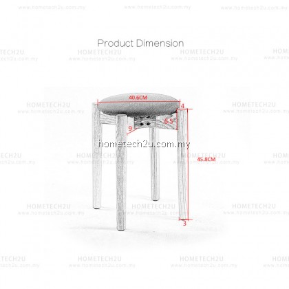 Moska Modern Vanity Dining Round Stool Moska Modern Vanity Dining Round Stool