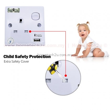 Wall Switch Socket With USB Outlet (Sirim Approved) Wall Switch Socket With USB Outlet (Sirim Approved)
