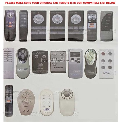 Universal Fan Remote For Cyclone Khind Oshino Mitsubishi Sapphire Sharp Mistral Milux Universal Fan Remote For Cyclone Khind Oshino Mitsubishi Sapphire Sharp Mistral Milux