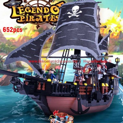 GUDI Building Blocks Compatible with LEGO Black Pearl Pirates of the Caribbean Series Boys Assembled Toys GUDI Building Blocks Compatible with LEGO Black Pearl Pirates of the Caribbean Series Boys Assembled Toys