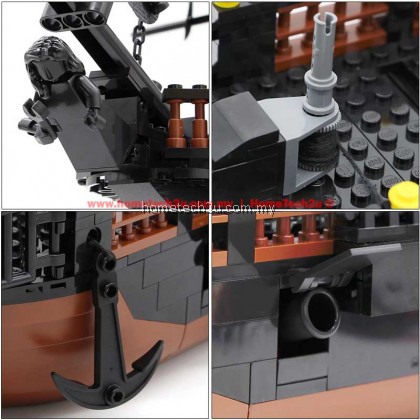 GUDI Building Blocks Compatible with LEGO Black Pearl Pirates of the Caribbean Series Boys Assembled Toys GUDI Building Blocks Compatible with LEGO Black Pearl Pirates of the Caribbean Series Boys Assembled Toys