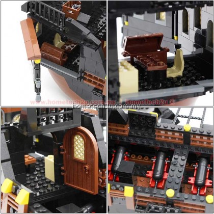 GUDI Building Blocks Compatible with LEGO Black Pearl Pirates of the Caribbean Series Boys Assembled Toys GUDI Building Blocks Compatible with LEGO Black Pearl Pirates of the Caribbean Series Boys Assembled Toys