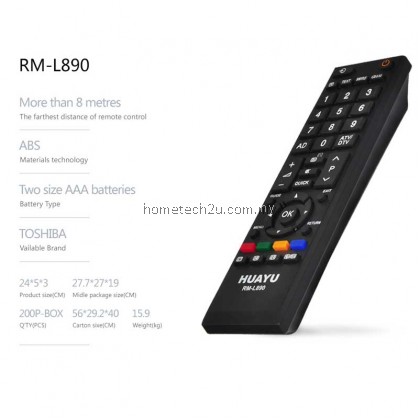  TOSHIBA LCD/LED TV REMOTE CONTROL RM-L890 Compatible