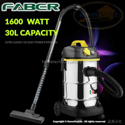 Faber FVC-WD630 Wet & Dry Heavy Duty Vacuum Cleaner 30L Stainless Steel Tank (1600w) Faber FVC-WD630 Wet & Dry Heavy Duty Vacuum Cleaner 30L Stainless Steel Tank (1600w)