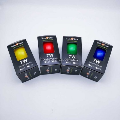 LED A60 Color 7W E27 LED A60 Red, Green, Yellow, blue color bulb LED A60 Color 7W E27 LED A60 Red, Green, Yellow, blue color bulb