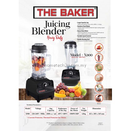 THE BAKER Commercial Heavy Duty Juicing Blender X900 (Free Extra Lower Connector) THE BAKER Commercial Heavy Duty Juicing Blender X900 (Free Extra Lower Connector)