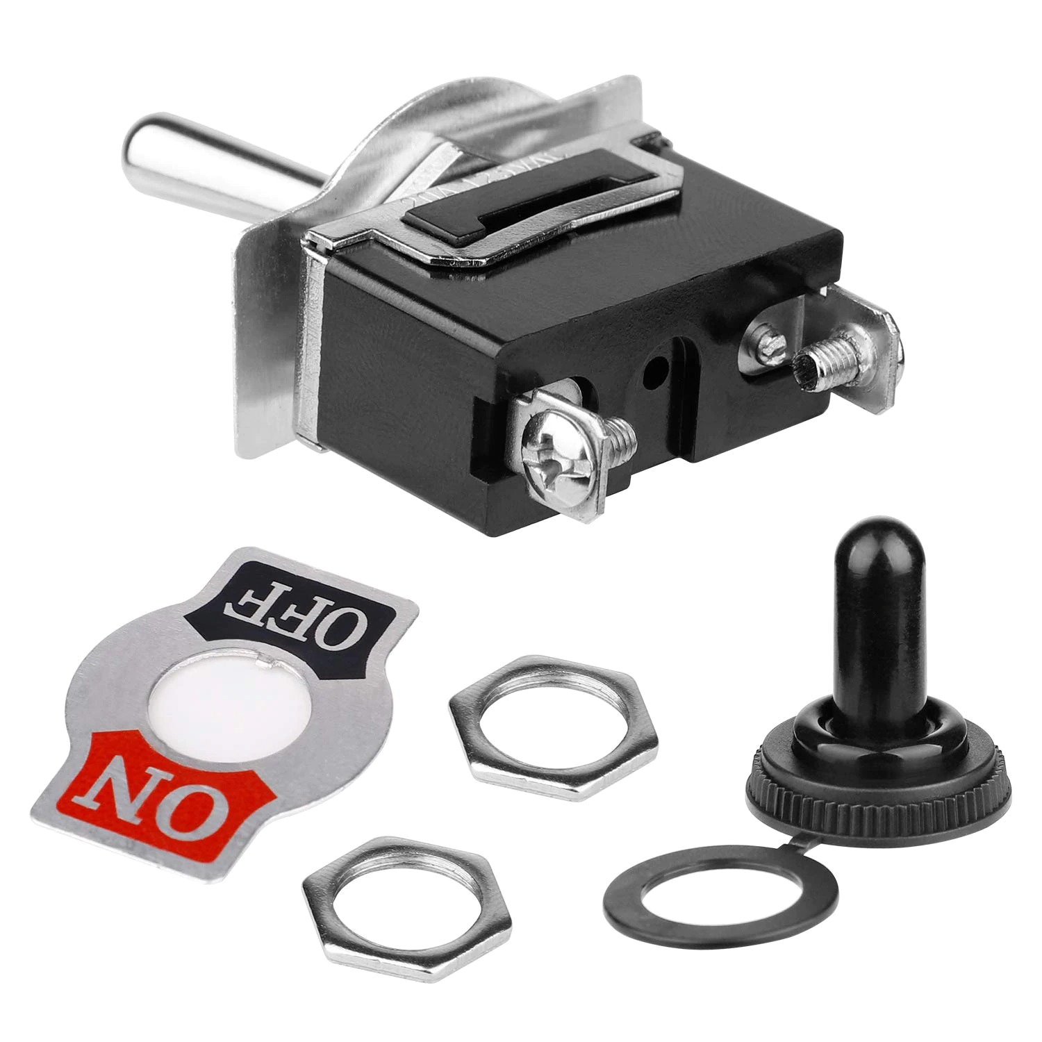 Heavy Duty Rocker Toggle Switch 15A 250V 20A 125V SPST 2 Pin ON/OFF ...